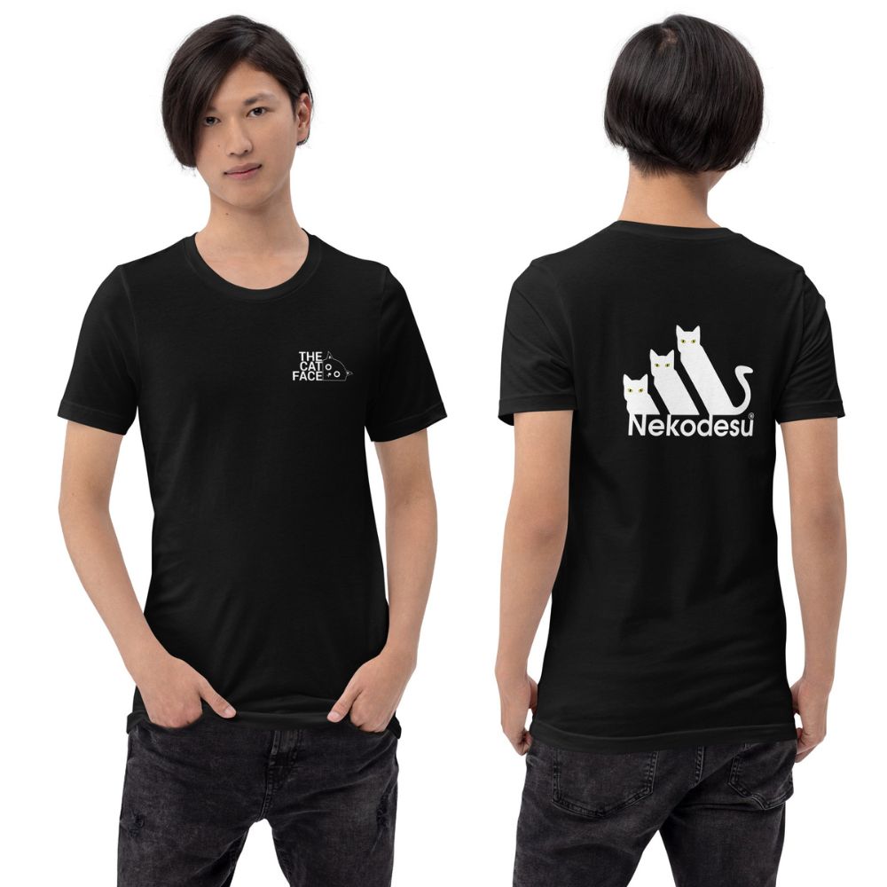 猫tシャツ ねこ 猫イラスト The Cat Face & Nekodesu | フロント&バックプリント|アダルト&キッズサイズ.